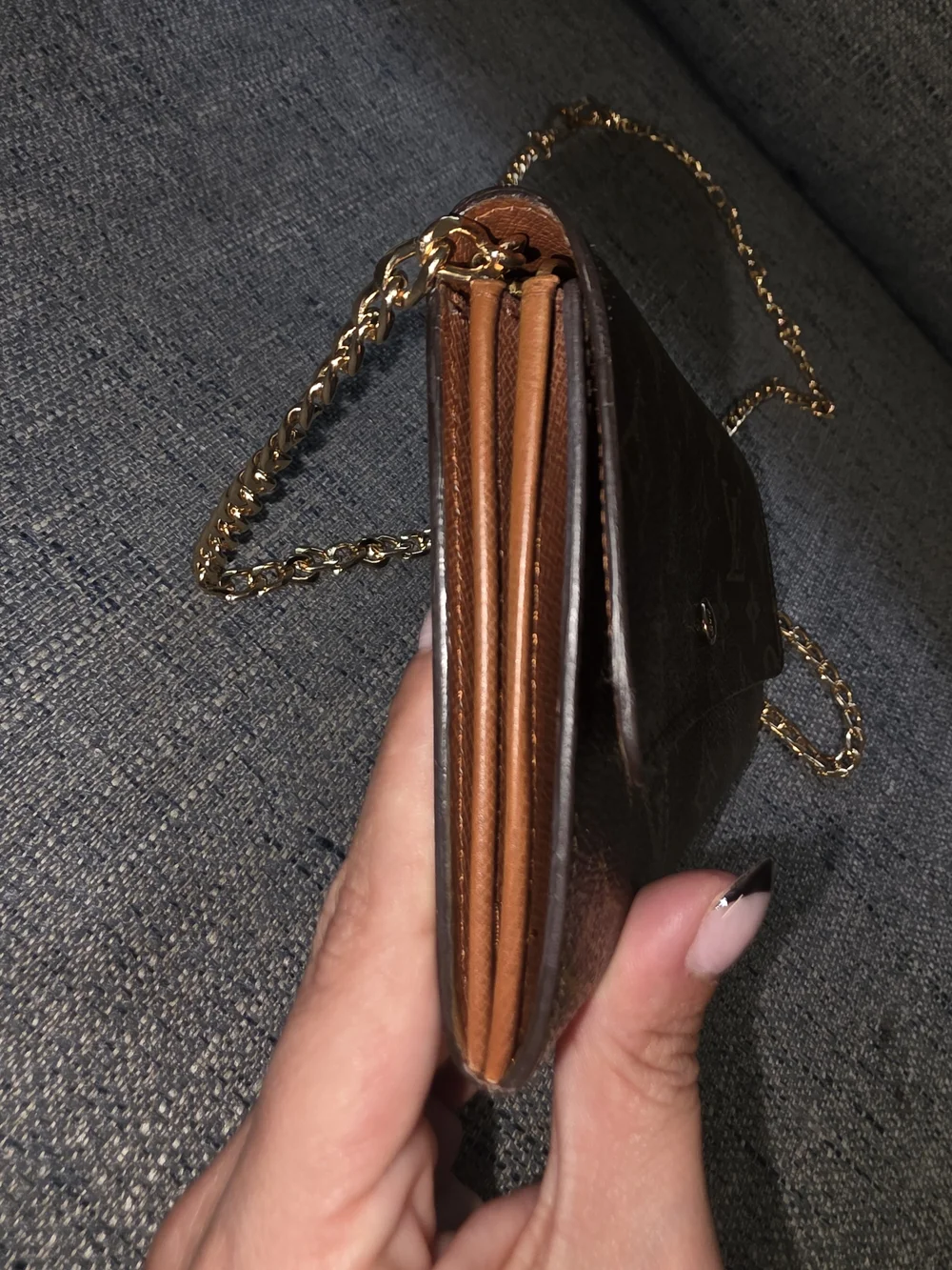 Louis Vuitton Brown Monogram Crossbody Wallet